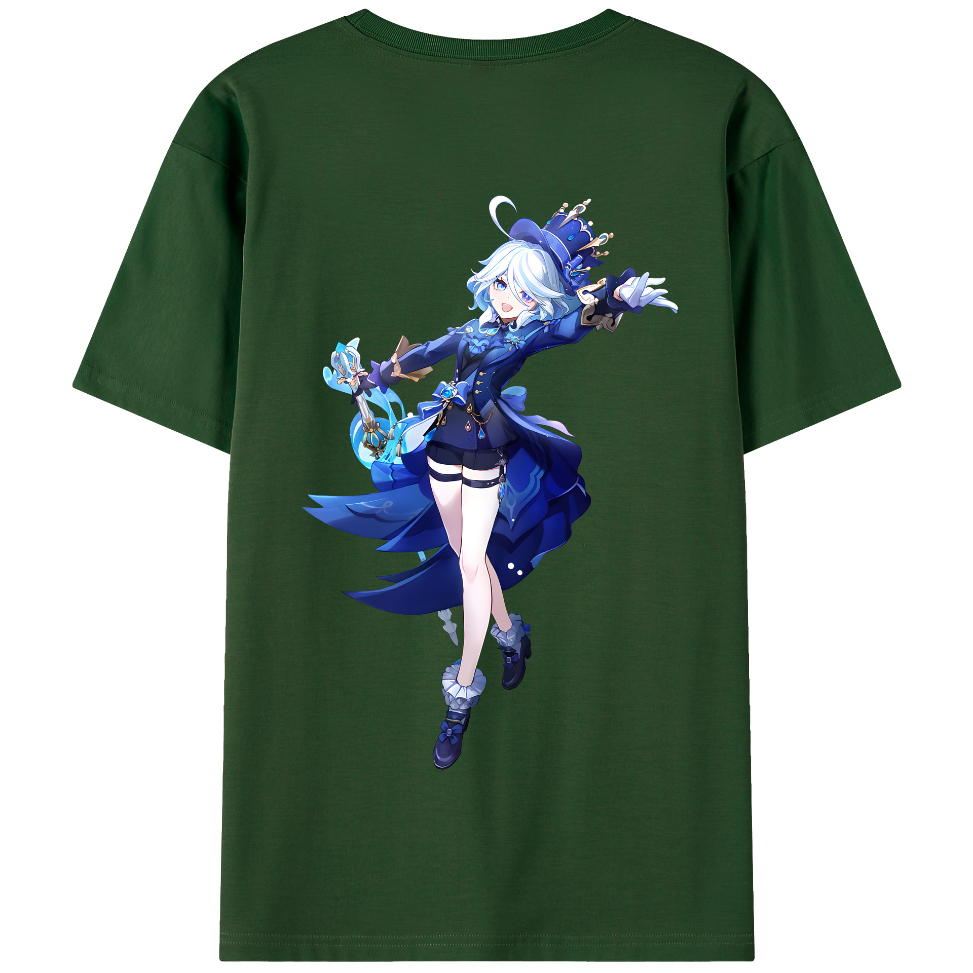 げんし神 フリーナ genshin Furina 綿100％半袖Tシャツ（背面プリント）